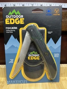 Outdoor Edge Fish & Bone - Folding Fillet Knife with 5.0" 440A SS Open Box - Picture 1 of 2