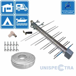 Stealth"" Mini Small Log Periódico HD TV Aerial Freeview HD Loft + Kit de Cable de 10 m1 - Imagen 1 de 8