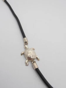 Schildkröte: Armband aus Silber 925 Und Kautschukband - Armband Mit - Picture 1 of 3