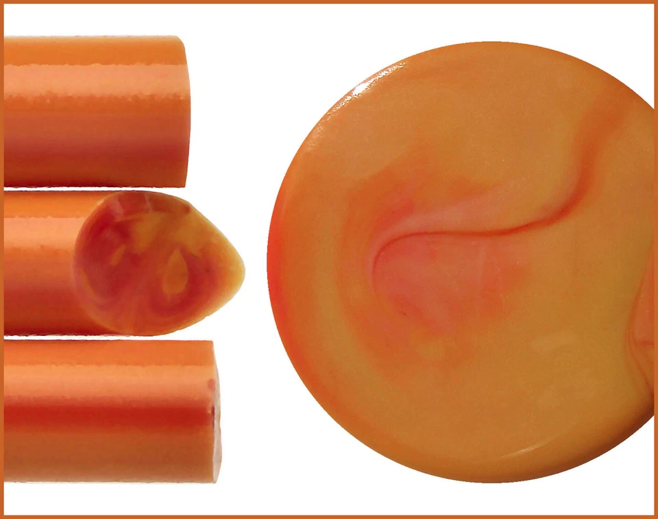 Apricot Pastell (5/6mm) Spezial Glasstäbe - Effetre S419M (NEUER BATCH)