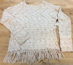 AQUA Girls Otmeal Long Sleeve Sweater, Size L - Picture 1 of 1