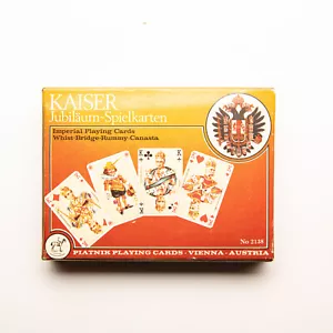 Vintage Kaiser Jubilaum Spielkarten Piatnik Spielkarten Nr. 2138 Pfeifenbrücke - Bild 1 von 6