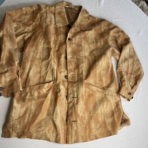 Michael Irvin suede brown jacket men XL #88 Dalkas Cowboys  button up dry clean