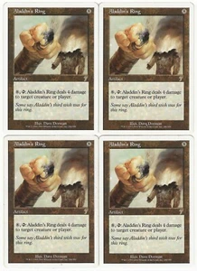 Juego Magic The Gathering Aladdin's Ring x4 7ª Edición Raro LP/MP - Imagen 1 de 1