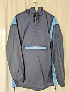 Vintage Nike 1/2 Zip Pullover Windbreaker Navy/Carolina Blue w Front Pocket L - Picture 1 of 7