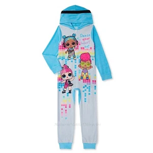 LOL Surprise Doll Pajamas Size 4-12 Girls One Piece Union Suit Hoodie L.O.L. NWT - Picture 1 of 3
