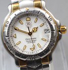 Exc+5* Tag Heuer 6000 Wh5251-K1 White Dial 200M S.S Automatic Midsize Mens Watch