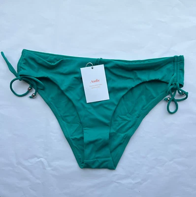 Andie Swim Waikiki Bikini Bottom Small Peacock Green NWT - Image 1 of 4
