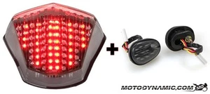 Luz trasera LED secuencial Yamaha FZ6R transparente + señal de montaje al ras COMBO - Imagen 1 de 1