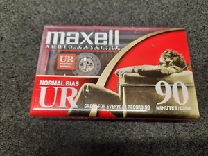 Maxell UR 90 Minute Blank Audio Cassette Tapes Normal Bias New Sealed - Picture 1 of 2