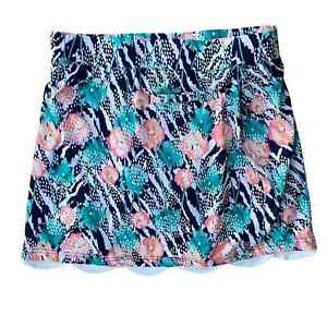Pebble Beach women’s floral scalloped Dry-Luxe Performance Golf Skort size large