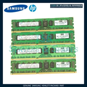 8GB 4X2GB Samsung HP 500202-061 PC3-10600R 2Rx8 DDR3 ECC Speicherkit - Bild 1 von 2