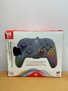 Nintendo Switch PDP Color Changing RGB Afterglow Wave Wired Controller - Picture 1 of 2