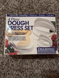 4 Piece Plastic Dough Press Mold Making Calzone, Dumpling,Turnover, Apps,etc... - Picture 1 of 6
