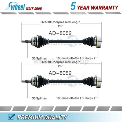 Conjunto de junta CV eje delantero para Audi 5000 2,0 L manual 1980 1982-1985 Foto 1 de 2