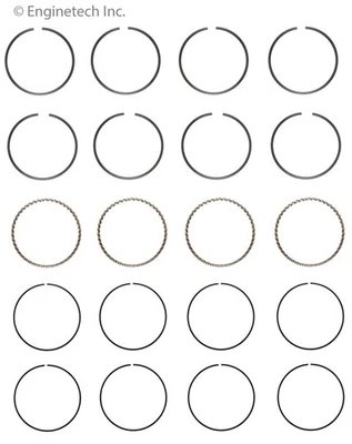 Conjunto de anel de pistão para 93-02 Hyundai Accent Scoupe S75534-STD - Imagem 1 de 4