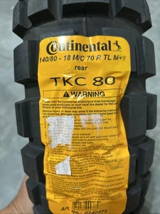 Neumático deportivo doble trasero Continental - 140/80-18 - TKC80 TKC 80 - Imagen 1 de 4