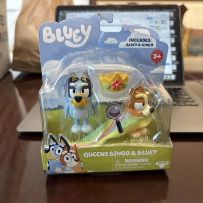 Bluey Queens Bingo & Bluey New Moose Figures Disney Box Damage - Image 1 of 4