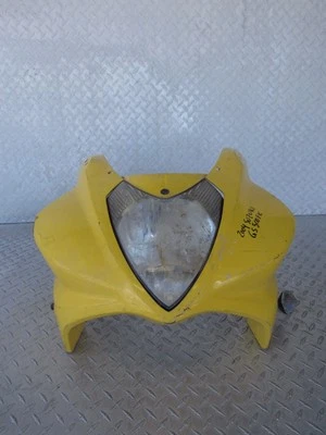 2004 04 SUZUKI GS500FK GS 500FK 500 FRONT UPPER NOSE FAIRING WITH HEADLIGHT Foto 1 de 4