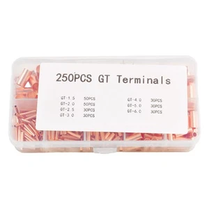 Seamless Design 250PCS Copper Connecting Pipe Wire Joint Small Copper Tube - Afbeelding 1 van 12