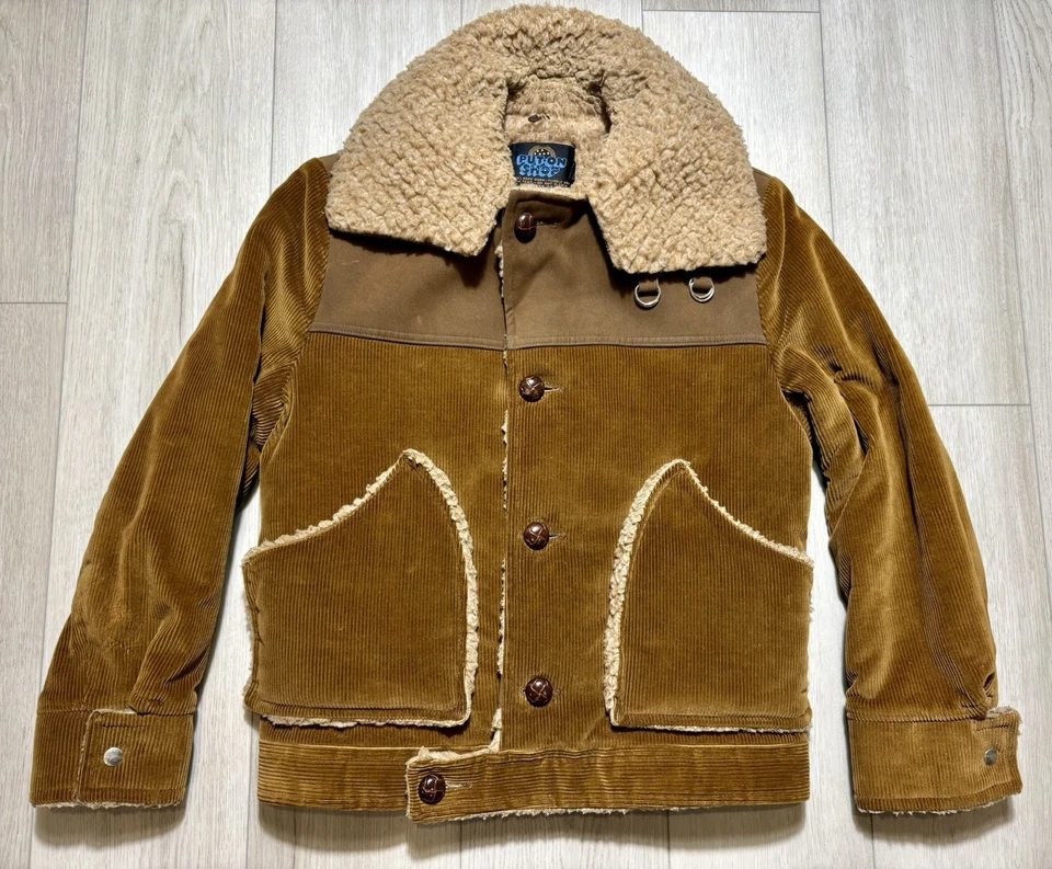 Abrigo Chaqueta Rancho Forrado Sherpa Pana Sears Roebuck Años 70 De Colección Marrón Para Hombre Grande Foto 1 de 4