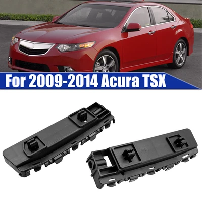 Пара фиксаторов кронштейнов поддержки крышки переднего бампера для Acura TSX 2009-2014 годов выпуска черные - Изображение 1 из 4