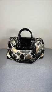 Coach Ashley Signature Schal Print Lackleder Umhängetasche Handtasche - Bild 1 von 8