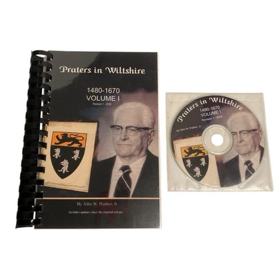 Praters in Wiltshire England 1480-1670 Volume I + CD Prather Prater Genealogy - Image 1 of 4