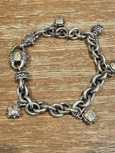 Scott Kay Sterling Silver 18K Charm Bracelet 7.5" - Picture 1 of 14