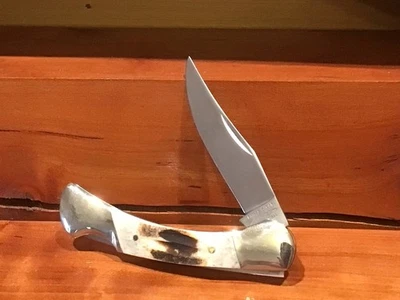 Cuchillo Parker Frost Japón de una hoja con bloqueo asas de ciervo Foto 1 de 4