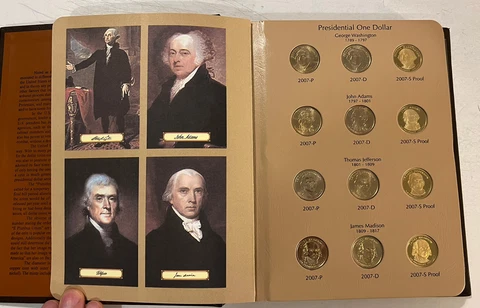 2007- 2011 Presidential Dollar 60-Coin Set In Dansco 8184 Album Free S&H 555 Cover