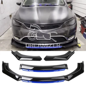 Spoiler divisor labial delantero negro brillante azul para Chrysler 200 2011-2017 - Imagen 1 de 7