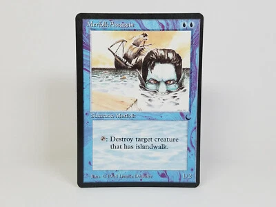 1994 Magic The Gathering MTG The Dark - Merfolk Assassin (U) - Un-Played, Nice - Image 1 of 2