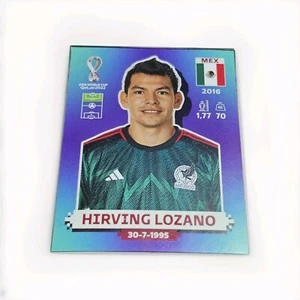 PANINI HIRVING CHUCKY LOZANO MÉXICO #20 SELLO PEGATINA COPA MUNDIAL 2022 FIFA - Imagen 1 de 2