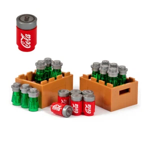 Caja de bebidas + 6 Coca-Cola 12 cervezas - fiesta en la playa / pub | Kit hecho con LEGO real - Imagen 1 de 2