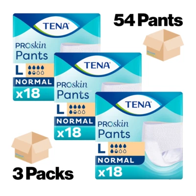 TENA Proskin Pants Normal Large Incontinence Pants - 3 Pack of 18 (54) - Size L - Image 1 of 4