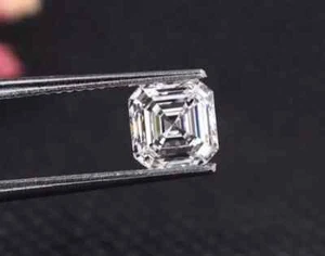 Loose CVD Lab Grown Diamond 6.50 MM Asscher D Color IF Clarity Certified Diamond - Picture 1 of 8