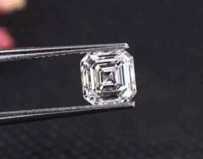 Loose CVD Lab Grown Diamond 6.50 MM Asscher D Color IF Clarity Certified Diamond - Image 1 of 4