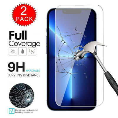 For IPhone 14 Pro Max 13 12 Pro 11 XR Full Cover Tempered Glass Screen Protector • 3.99$