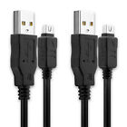 2x USB Data Cable for Olympus Stylus TOUGH TG-3 E-500 TOUGH TG-630 PEN?F Black