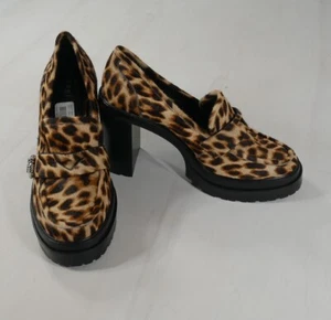 Gianni Bini Leopard Print Faux Calf Hair Platform High Heel Shoes Wms Sz 11 New - Picture 1 of 11
