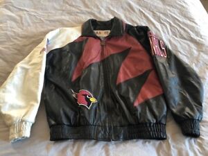 Arizona Cardinals Sharktooth Leather Jacket Logo Athletic Proline size X Large