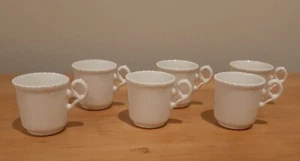6 SPODE Bone China weiße Demitasse Tassen England - Bild 1 von 8