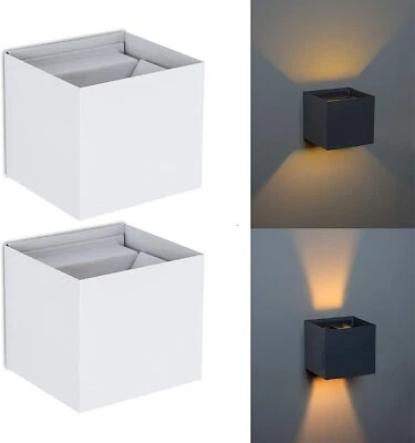 IP44 Up & Down Wandstrahler Leuchte Wand *FLEX* weiß  inkl.LED 8015-02W Trango  - Bild 1 von 4