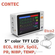 Transport CO2 Patient Monitor Capnograph 5" Vital Signs ICU Machine 7-Parameter