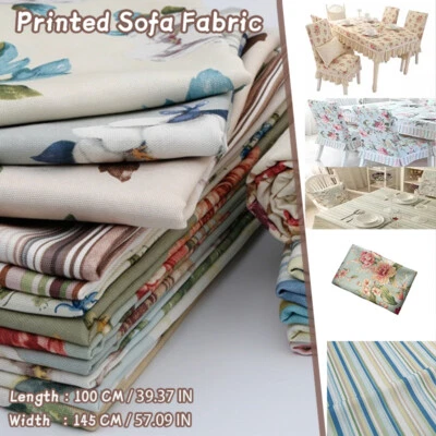 Divano imitazione lino stampato tessuto stile pastorale cuscino tovaglia cucito fai da te - Immagine 1 di 4