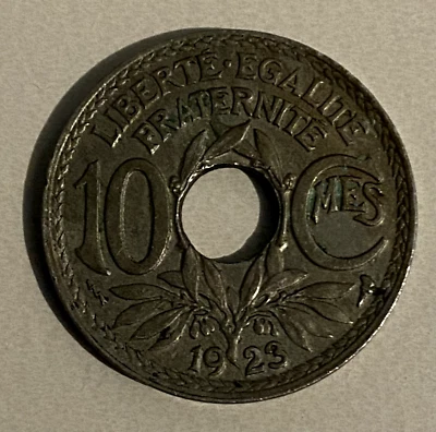 Francia 1923 10 céntimos centavos vintage centavos del mundo centavo coleccionable ¡Envío gratuito! Foto 1 de 2