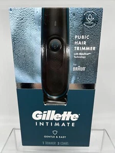 Braun Gillette Intimate Pubic Hair Trimmer Li-Ion Battery Waterproof 3 Combs - Picture 1 of 4