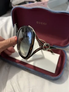 Ladies Oversized Sunglasses Gucci VGC Tortoiseshell Stunning On - Picture 1 of 13