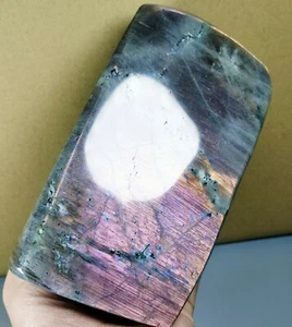 Polished Nice Rainbow Purple Flash Labradorite Spectrolite Freeform Reiki Stone - Picture 1 of 12